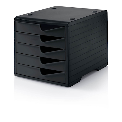 Artikelbild für styro Schubladenbox styroswingbox schwarz 275-8430.991, DIN A4 mit 5 Schubladen, 1 St., Artikelnummer 821813