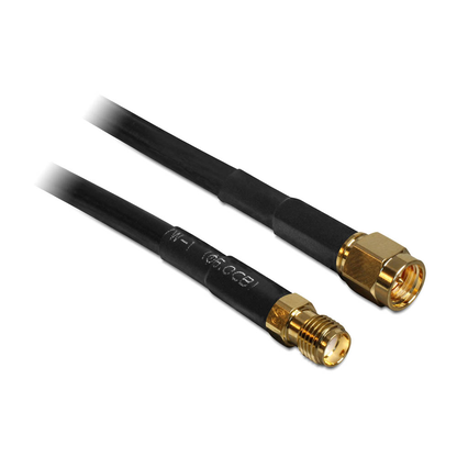 Artikelbild für DeLOCK SMA-Stecker/SMA-Buchse Antennenkabel CFD/RF200 low loss 5,0 m schwarz, 1 St., Artikelnummer 895472