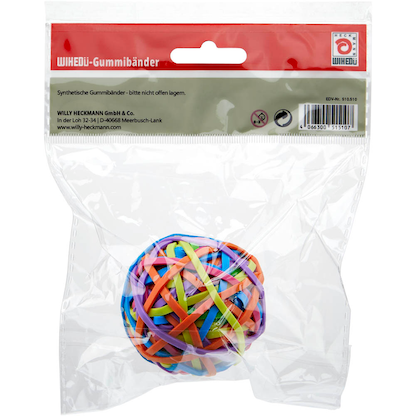 Artikelbild 5 für WIHEDÜ Gummibänder neonfarbig 3,0 mm, Ø 6,0 cm, 75 g, Artikelnummer 995535