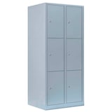 Artikelbild 1 für LÜLLMANN Schließfachschrank lichtgrau 523320, 6 Schließfächer 80,0 x 50,0 x 180,0 cm, Artikelnummer 185767