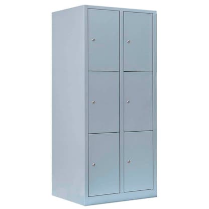 Artikelbild für LÜLLMANN Schließfachschrank lichtgrau 523320, 6 Schließfächer 80,0 x 50,0 x 180,0 cm, Artikelnummer 185767