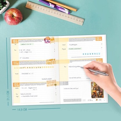 Artikelbild 7 für Häfft® Verlag Hausaufgabenheft Let´s play liniert DIN A5 ohne Rand, 112 Blatt, 1 St., Artikelnummer 370779