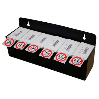 Artikelbild für EICHNER Aufkleber-Set Geschwindigkeit, rot/weiß, 6x 100 St., Artikelnummer 701067