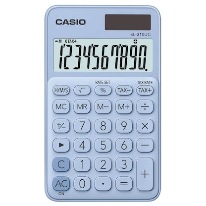 Artikelbild 5 für CASIO SL-310UC Taschenrechner hellblau, Artikelnummer 458164