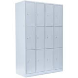 Artikelbild 1 für LÜLLMANN Schließfachschrank lichtgrau 520340, 12 Schließfächer 117,0 x 50,0 x 180,0 cm, Artikelnummer 830594