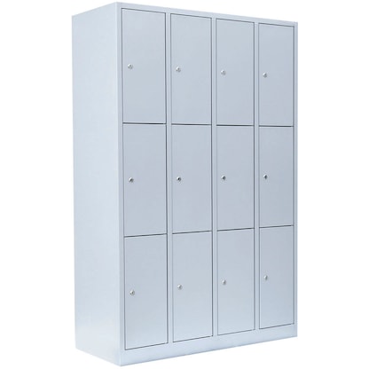Artikelbild für LÜLLMANN Schließfachschrank lichtgrau 520340, 12 Schließfächer 117,0 x 50,0 x 180,0 cm, Artikelnummer 830594