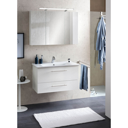 Artikelbild 5 für MÖBELPARTNER Spiegelschrank Dorina 124889 weiß glanz 100,0 x 16,0 x 75,7 cm, Artikelnummer 672871