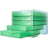 Artikelbild 1 für styro Schubladenbox styroswingbox NEONline grün 275-8430.2564, DIN A4 mit 5 Schubladen, 1 St., Artikelnummer 821821