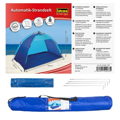 Artikelbild 2 für Idena Strandmuschel, schwarz Kunstfaser, Kunststoff, Artikelnummer 880201