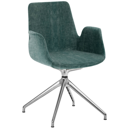 Artikelbild für Mayer Besuchersessel myHELIOS petrol Aluminium poliert Stoff 58,0 x 55,0 x 88,0 cm, 1 St., Artikelnummer 174309