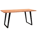 Artikelbild 1 für WOHNLING Esstisch akazie rechteckig, U-Fuß-Gestell schwarz, 120,0 x 60,0 x 76,0 cm, Artikelnummer 402189