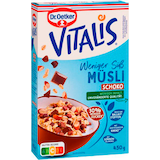 Artikelbild 1 für Dr. Oetker VITALIS Schoko weniger süß Müsli 450,0 g, 1 St., Artikelnummer 540319