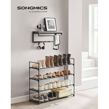 Artikelbild 6 für SONGMICS Schuhregal schwarz 92,0 x 30,0 x 73,0 cm, 1 St., Artikelnummer 760599