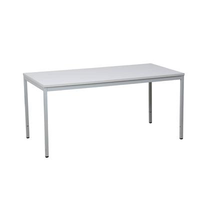 Artikelbild für Gürkan Schreibtisch lichtgrau rechteckig, 4-Fuß-Gestell grau 160,0 x 80,0 cm, Artikelnummer 472811