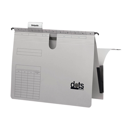 Artikelbild für dots Taschenhefter Karton lichtgrau DIN A4 1x kaufmännische Heftung, 25 St., Artikelnummer 538595