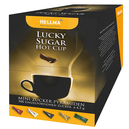 Artikelbild 2 für HELLMA LUCKY SUGAR HOT CUP Zuckersticks, 500x 4,5 g, Artikelnummer 152696