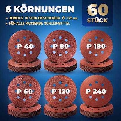 Artikelbild 2 für S&R Schleifblatt-Set 60-teilig, Artikelnummer 316309