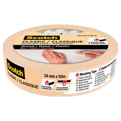 Artikelbild 4 für Scotch CLASSIC Kreppband beige 24,0 mm x 50,0 m 1 Rolle, Artikelnummer 747937