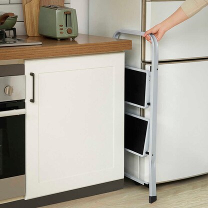 Artikelbild 4 für SONGMICS Klapptritt weiß 2 Stufen, H: 82,0 cm, Artikelnummer 760627