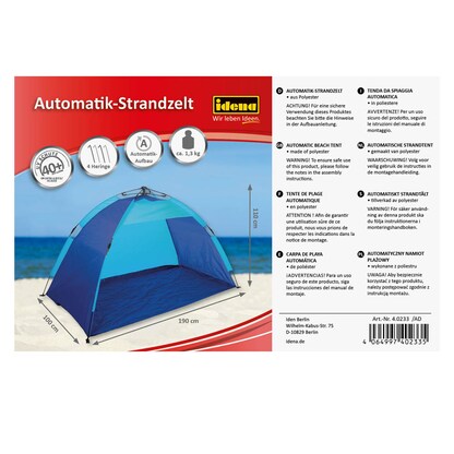 Artikelbild 7 für Idena Strandmuschel, schwarz Kunstfaser, Kunststoff, Artikelnummer 880201