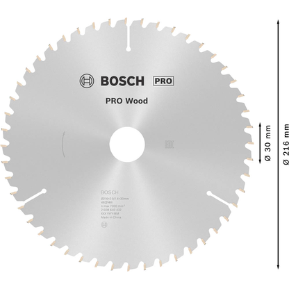 Artikelbild 3 für BOSCH Optiline Wood Kreissägeblatt 216,0 mm, 48 Zähne, 1 St., Artikelnummer 452927
