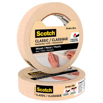 Artikelbild 5 für Scotch CLASSIC Kreppband beige 24,0 mm x 50,0 m 1 Rolle, Artikelnummer 747937