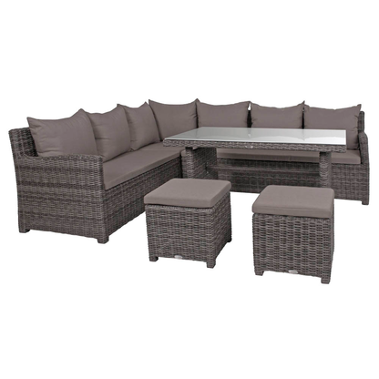 Artikelbild für Garden Pleasure Loungegruppe Oviedo grau Kunststoff, Metall, 6-teilig, Artikelnummer 128823