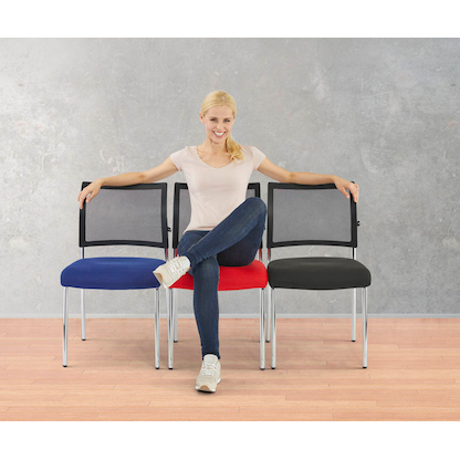 Artikelbild 4 für Topstar Besucherstühle Visit 10 Net NV290 G200 schwarz Stoff, 2 St., Artikelnummer 170567