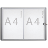 Artikelbild 1 für MAUL Schaukasten Extraslim grau 2x DIN A4 49,0 x 2,7 x 35,0 cm, 1 St., Artikelnummer 832586