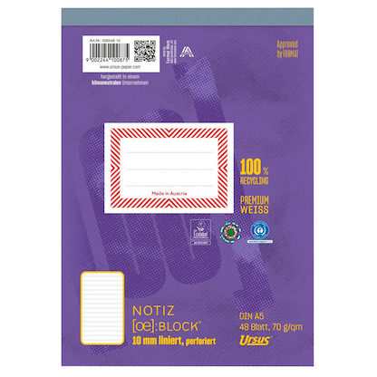 Artikelbild 2 für Ursus Notizblock OE DIN A5 liniert, 1 Block, Artikelnummer 883274