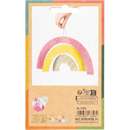 Artikelbild 2 für folia Bio Glitter Rainbow M Glitzer farbsortiert, 1 Pack, Artikelnummer 285856