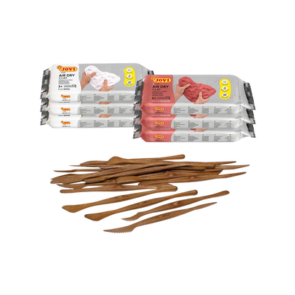 Artikelbild 3 für JOVI Modelliermasse Air Dry weiß, terrakotta, Artikelnummer 321469