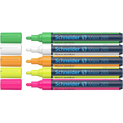 Artikelbild für Schneider Maxx 265 Kreidemarker farbsortiert 2,0 - 3,0 mm, 5 St., Artikelnummer 489064