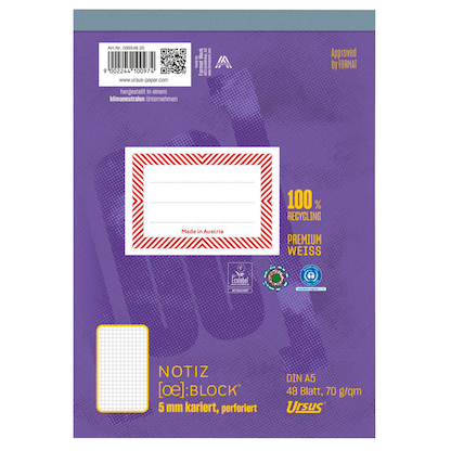 Artikelbild 2 für Ursus Notizblock OE DIN A5 kariert, 1 Block, Artikelnummer 883287