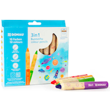 Artikelbild 1 für DONAU 3in1 Wachsmalstifte farbsortiert, 10 St., Artikelnummer 694439