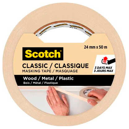 Artikelbild 6 für Scotch CLASSIC Kreppband beige 24,0 mm x 50,0 m 1 Rolle, Artikelnummer 747937