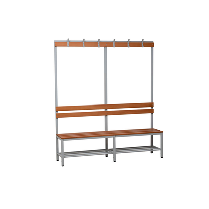 Artikelbild für Gürkan Garderobenbank mit Haken und Schuhrost 109844 grau, buche Holz 200,0 cm, Artikelnummer 562847