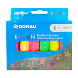 Artikelbild 1 für DONAU NEON Straßenmalkreide farbsortiert 6 St., Artikelnummer 694446