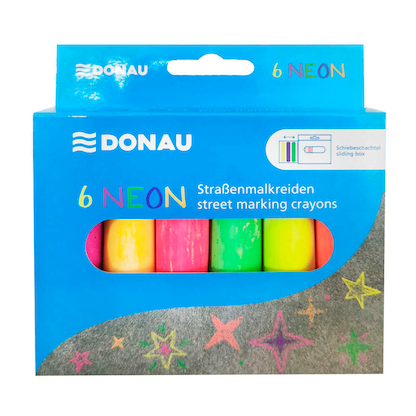 Artikelbild für DONAU NEON Straßenmalkreide farbsortiert 6 St., Artikelnummer 694446