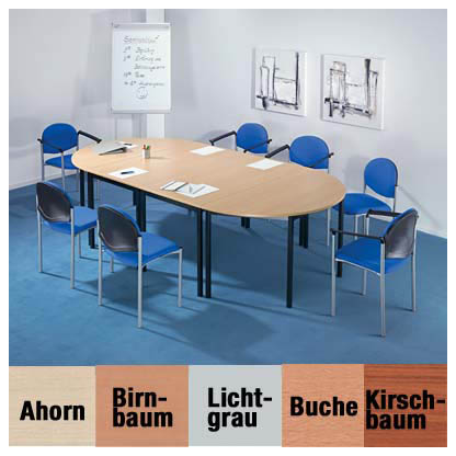 Artikelbild 5 für SODEMATUB Mehrzwecktisch lichtgrau, dunkelgrau halbrund, Vierkantrohr grau, 120,0 x 60,0 x 74,0 cm, Artikelnummer 969881