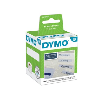 Artikelbild 2 für DYMO Etikettenrolle für Etikettendrucker S0722460 weiß, 12,0 x 50,0 mm, 1 x 220 Etiketten, Artikelnummer 316489
