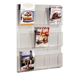 Artikelbild 1 für helit Wandprospekthalter transparent 9x DIN A4 9 Fächern 76,6 x 5,1 x 94,5 cm, 1 St., Artikelnummer 605758