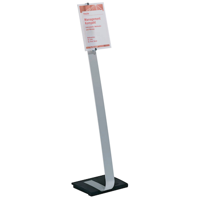 Artikelbild für DURABLE Infoständer CRYSTAL SIGN silber DIN A4 29,5 - 31,5 x 21,5 x 106,0 - 118,0 cm, 1 St., Artikelnummer 265201