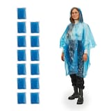 Artikelbild 1 für relaxdays unisex Einweg-Regenponcho blau Einheitsgröße 13 St., Artikelnummer 966426
