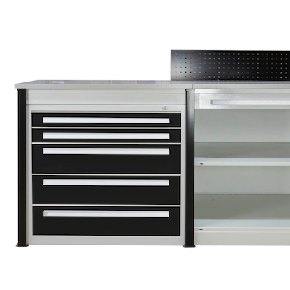 Artikelbild 2 für SCHULTE Schubladenblock für Thekenmodul, schwarz, lichtgrau 100,0 x 50,0 x 90,0 cm, Artikelnummer 167037