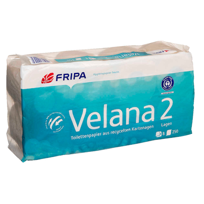 Artikelbild 4 für FRIPA Toilettenpapier Velana 2-lagig Recyclingpapier, 8 Rollen, Artikelnummer 773368