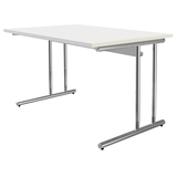 Artikelbild 1 für Kerkmann Lago Schreibtisch weiß rechteckig, C-Fuß-Gestell chrom 120,0 x 80,0 cm, Artikelnummer 655934