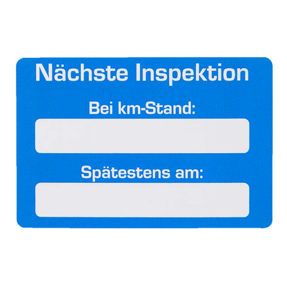 Artikelbild für EICHNER Aufkleber Nächste Inspektion bei, blau/weiß, 250 St., Artikelnummer 703961