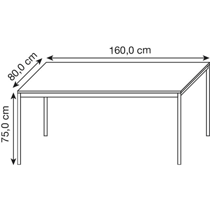 Artikelbild 2 für viasit System4 Schreibtisch weiß rechteckig, 4-Fuß-Gestell chrom 160,0 x 80,0 cm, Artikelnummer 545483
