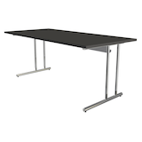 Artikelbild 1 für Kerkmann Lago Schreibtisch anthrazit rechteckig, C-Fuß-Gestell chrom 180,0 x 80,0 cm, Artikelnummer 656020